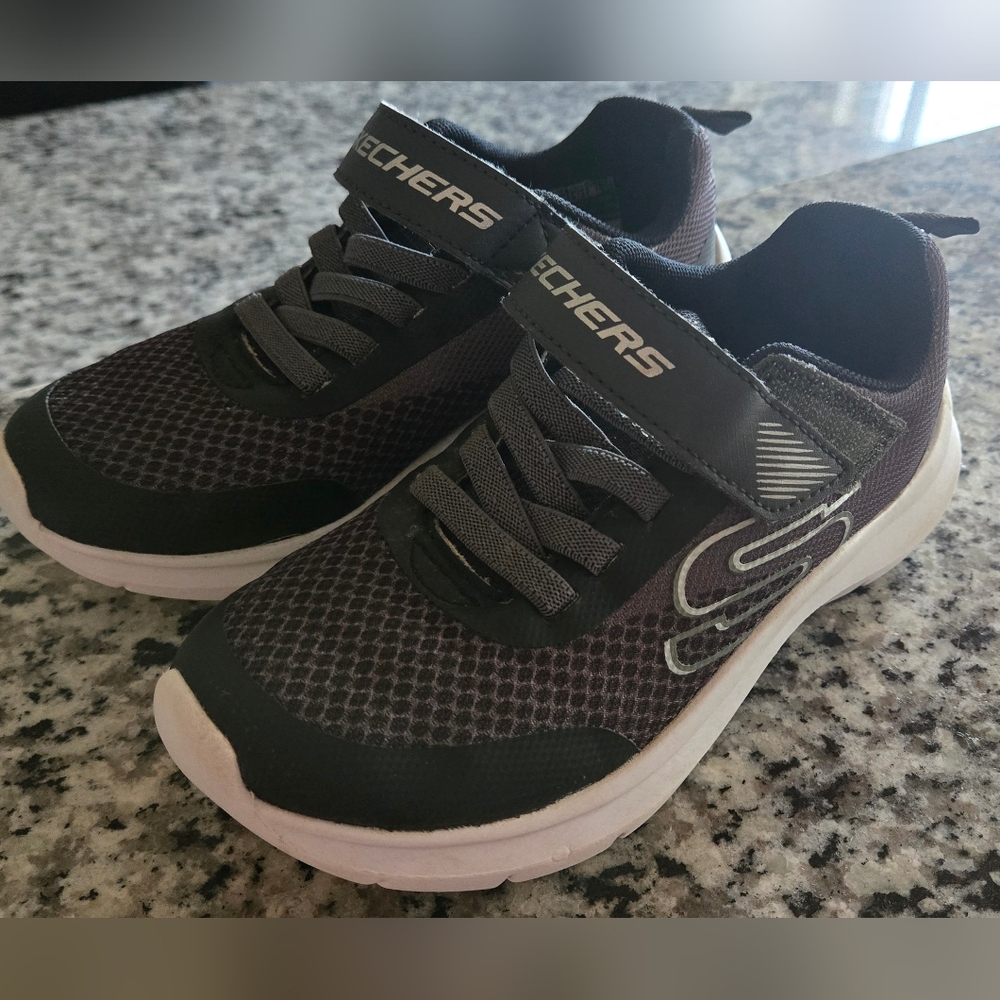 Skechers Kids' Black and Gray Sneakers